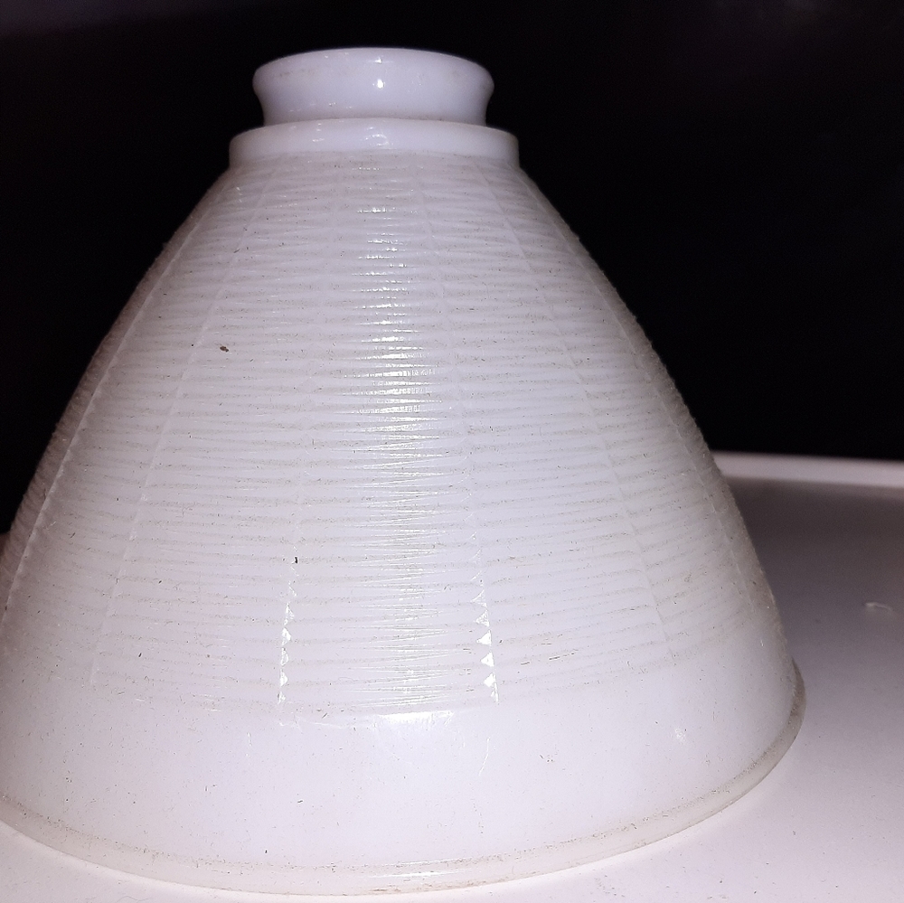 Antique vintage milk glass lamp shade